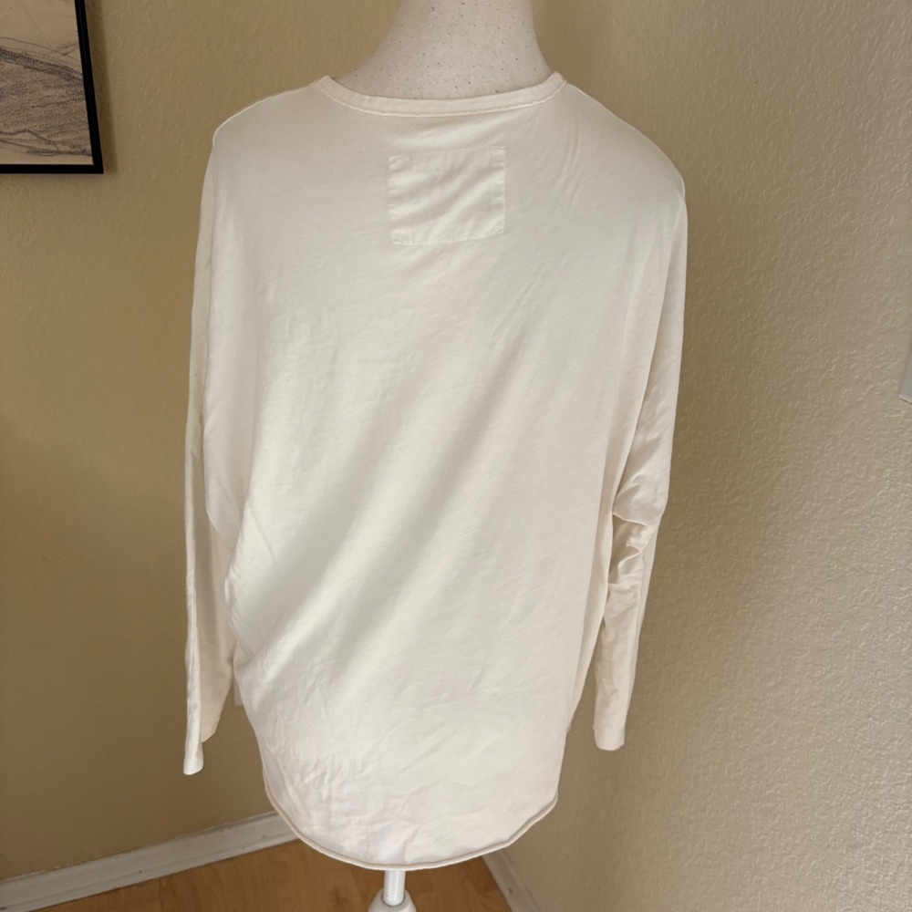 FRANK & EILEEN Sharon Long Sleeve Tee‎  In Vintage White Size XS Oversized - Picture 4 of 8